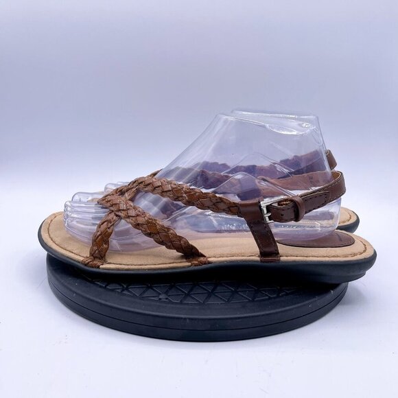 BOC BORN  Concept Lauper Braided Thong Comfort Sandals Brown Size 8 - Picture 2 of 9